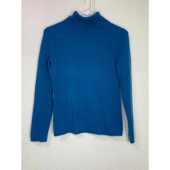 Charter Club Sweaters - Charter Club Womens Blue 100% Cashmere Turtleneck Sweater Size S 2 Ply Knit